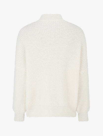 Pull en maille duveteux - Crème - 2