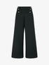 Pantalon à pont à boutons décoratifs - Noir - 1