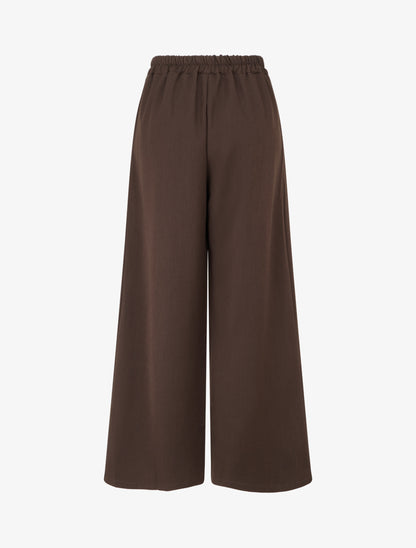 Pantalon pont coupe droite - Marron - 2