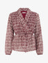 Blouse imprimée à col cache-coeur - Bordeaux - 1