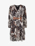 Robe à basque imprimé fleuri - Noir - 5