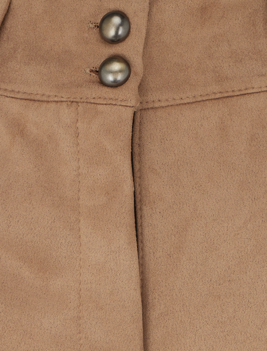 Short en suédine en trompe l&