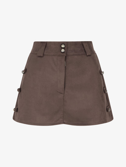 Short en suédine en trompe l&