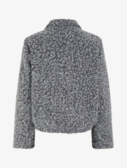 Veste coupe boule duveuteuse - Noir - 2