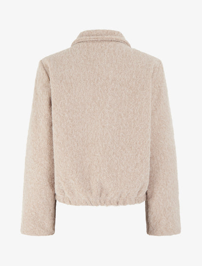 Veste coupe boule duveuteuse - Beige - 2