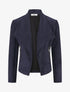 Veste en suédine à pans asymétriques - Marine - 1
