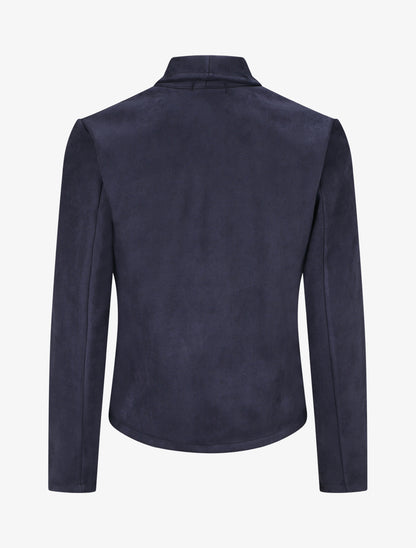 Veste en suédine à pans asymétriques - Marine - 2