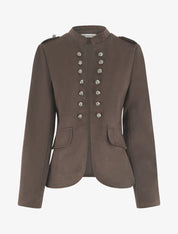 Chaqueta de ante estilo militar - Marrón claro