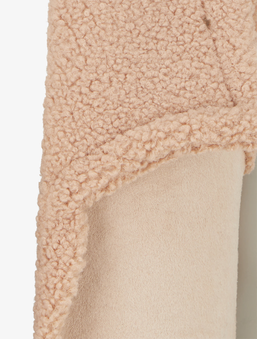 Blouson sans manches effet peau de mouton - Beige - 3