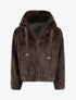 Veste en fourrure synthétique - Marron - 1