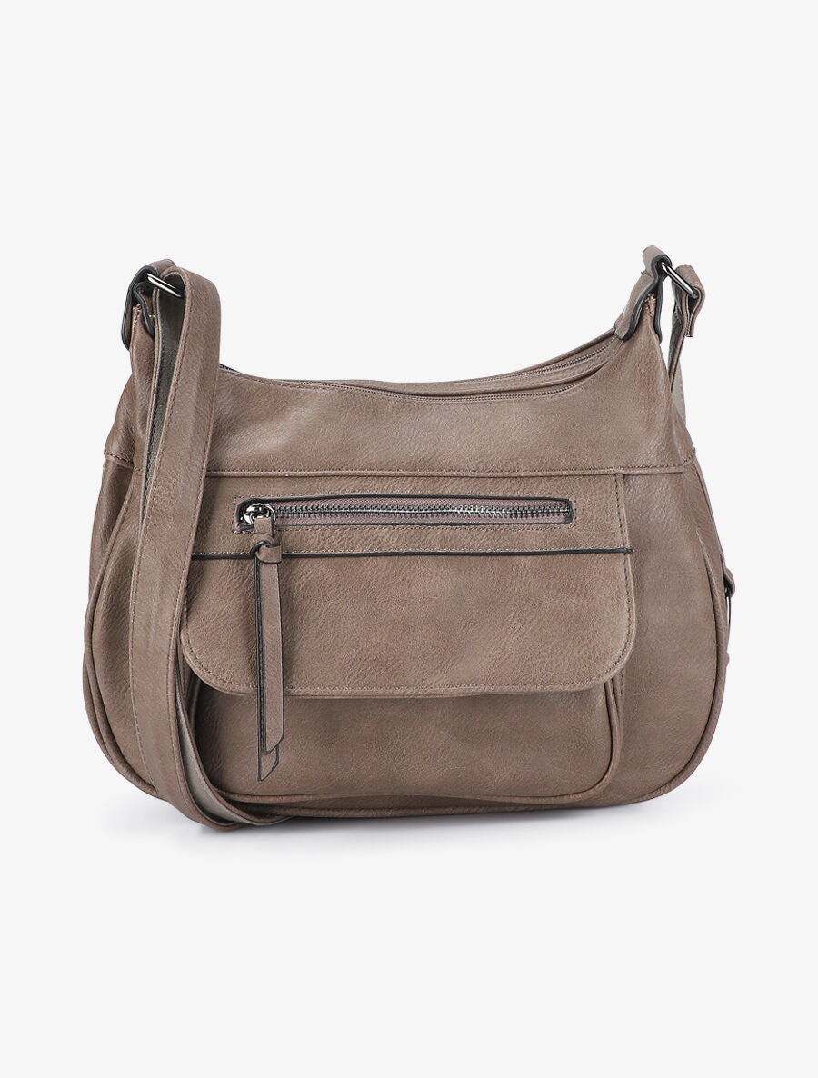Sac besace Valeria - Taupe - 5