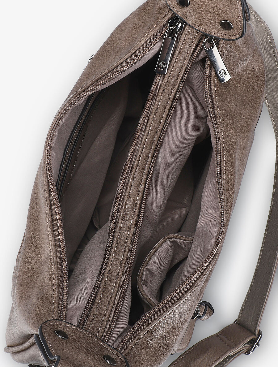 Sac besace Valeria - Taupe - 4