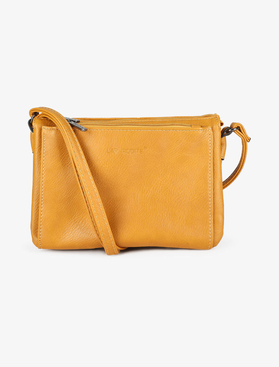Sac besace Marina - Jaune moutarde - 5