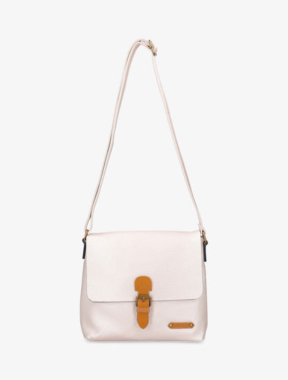 Sac bandoulière Ilyanna - Beige métallisé - 3