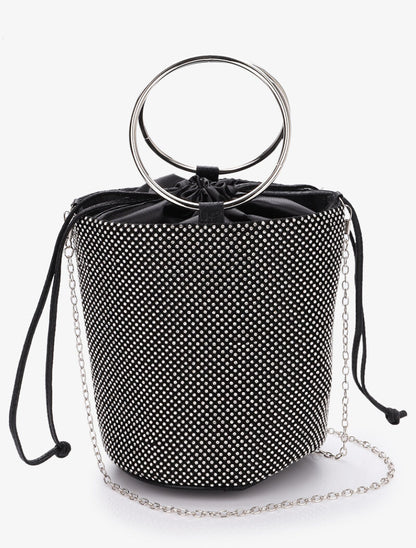 Sac seau à strass - Noir - 3