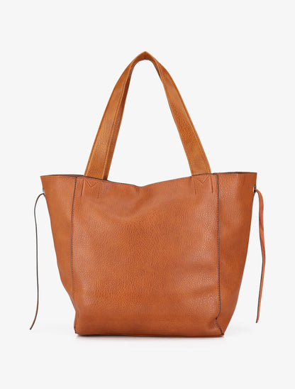 Sac cabas et pochette Julienne - Camel - 2