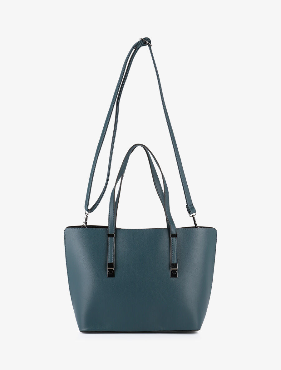 Sac cabas Eléanor - Bleu canard - 3