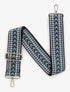 Bandoulière réglable en tissu motif en V - Noir/vert - 1