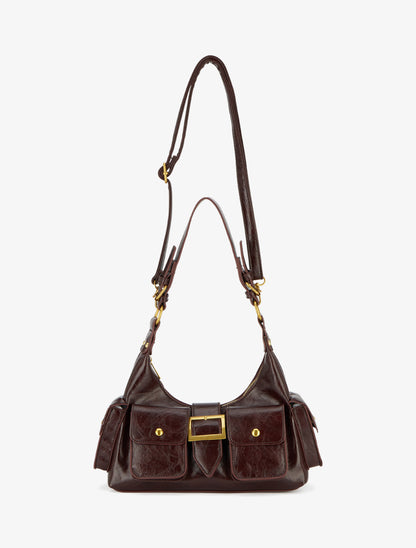 Sac besace Monica - Lie de vin - 3
