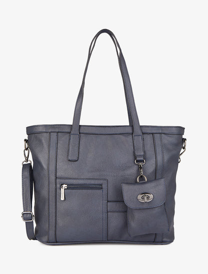 Sac cabas à pochette Melinda - Bleu - 1