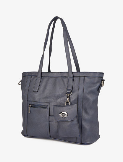 Sac cabas à pochette Melinda - Bleu - 2