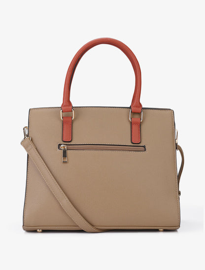 Sac à main Agathe - Taupe/orange - 3