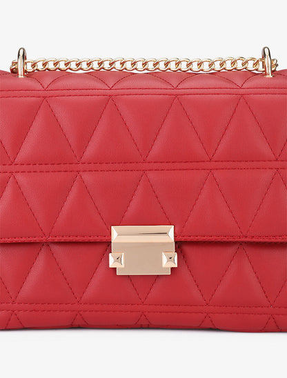 Sac besace Julie - Rouge foncé - 4