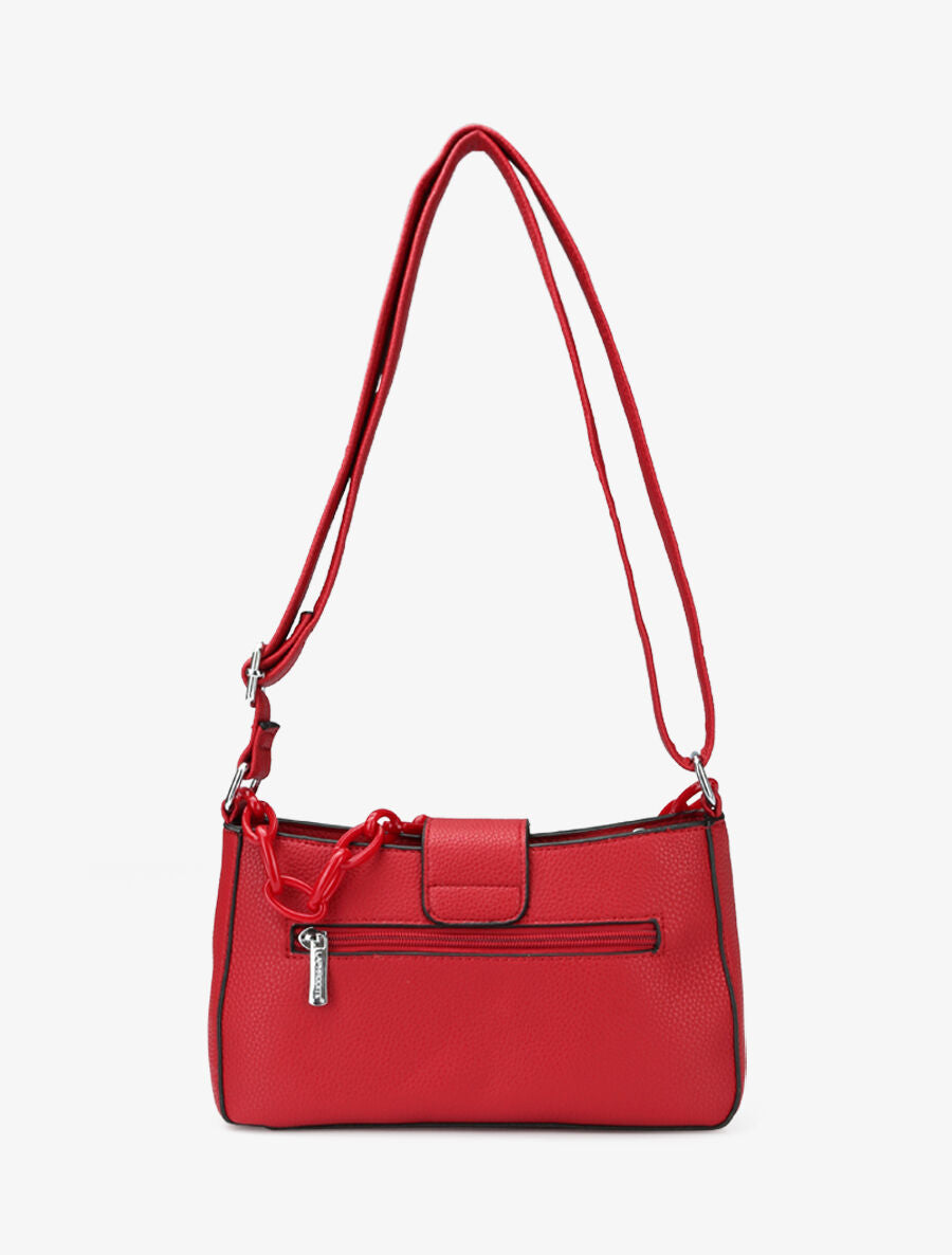 Sac besace Amandine - Rouge - 3