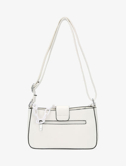 Sac besace Amandine - Blanc - 3