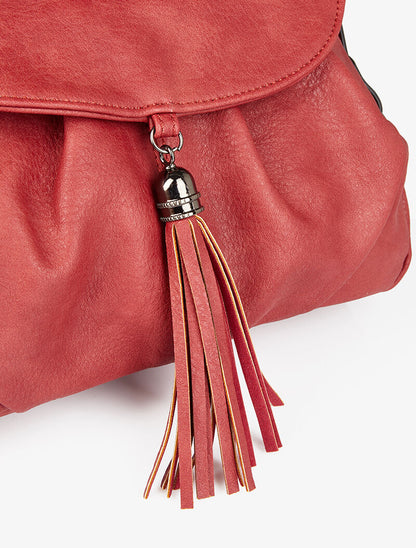 Sac besace Aline - Rouge - 4