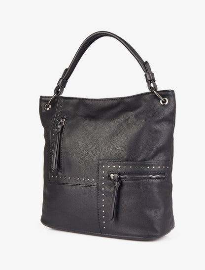 Sac cabas clouté Katia - Noir - 2