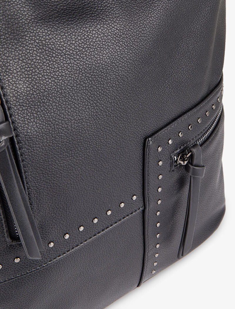 Sac cabas clouté Katia - Noir - 4