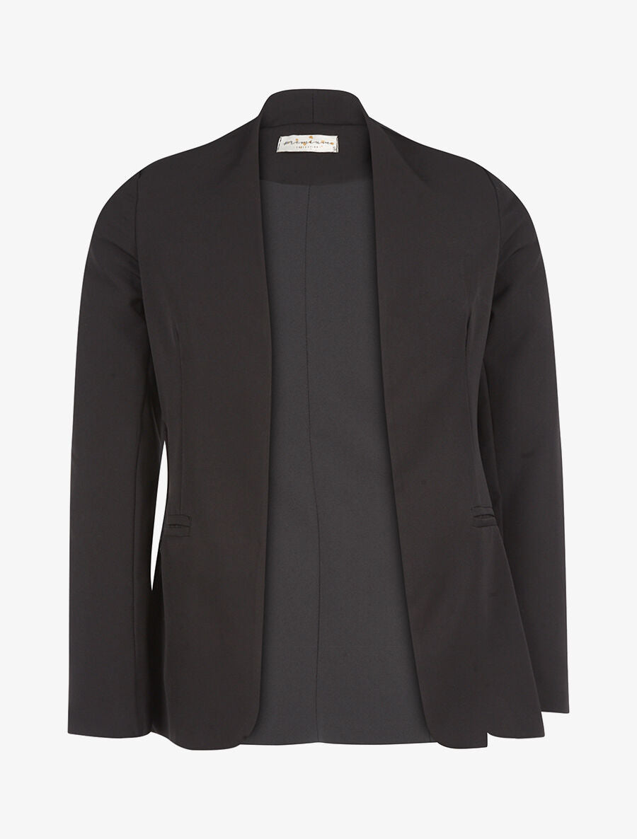 Blazer long casual - Noir - 1