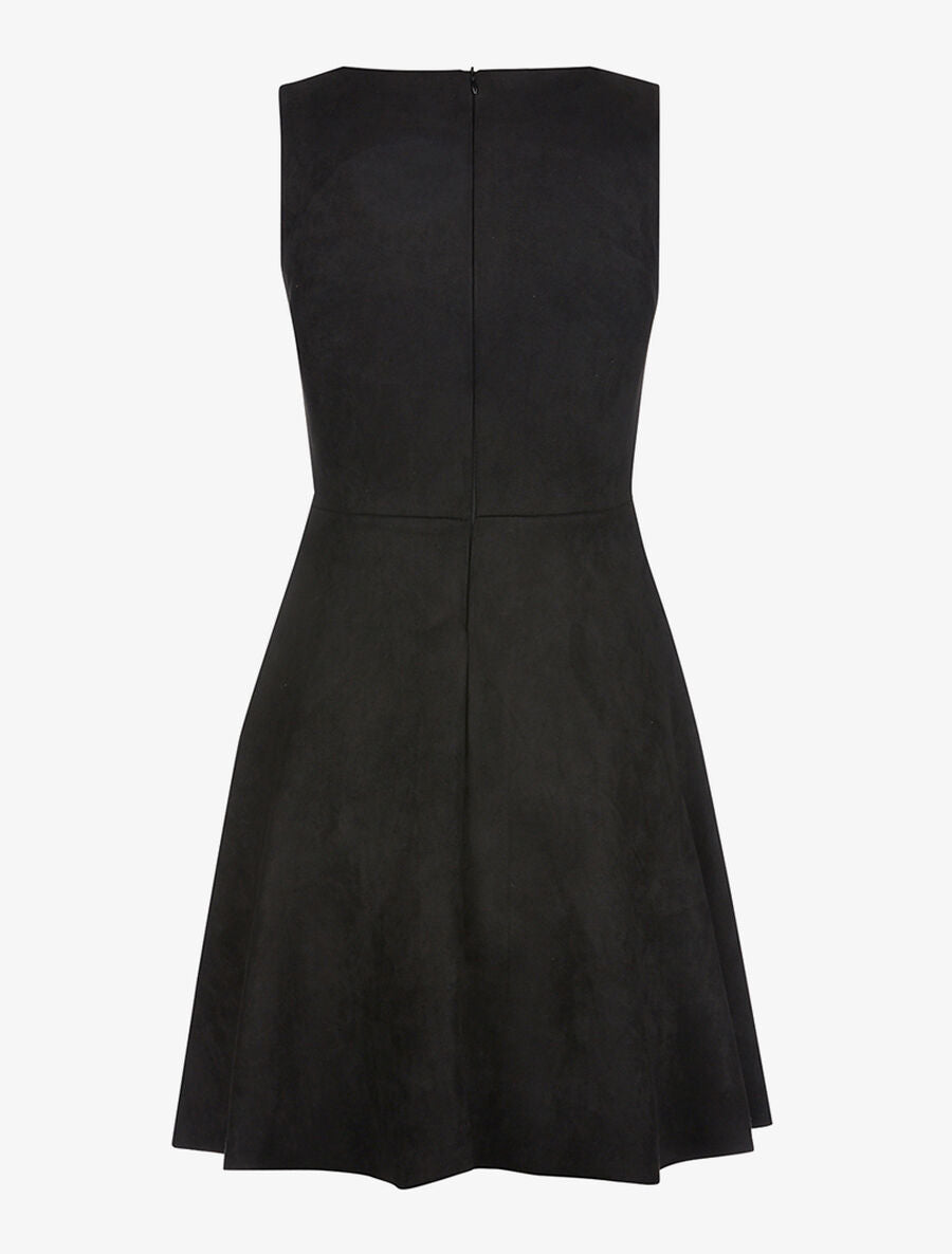 Robe daim bas à billes argentées - Noir - 2