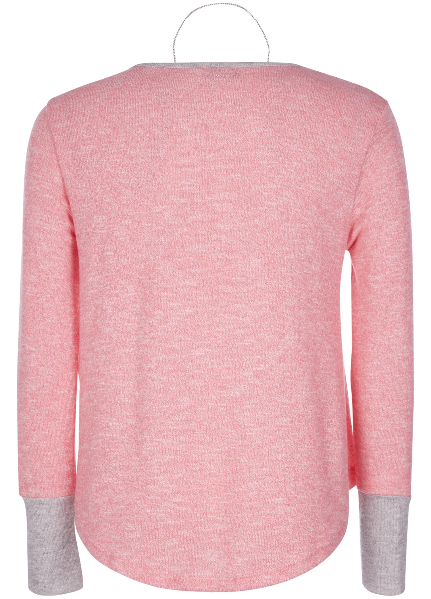 Pull manches grises - Rose - 2