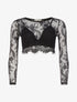 Crop-top dentelle et soutien-gorge - Noir - 3