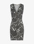 Robe à pois décolleté zippé - noir - 3
