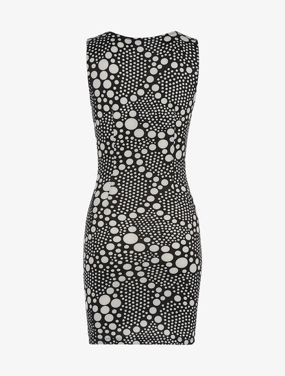 Robe à pois décolleté zippé - noir - 2