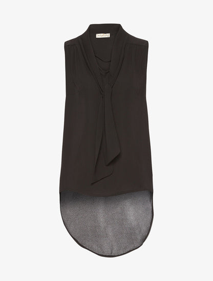 Top fin col à nouer - noir - 3