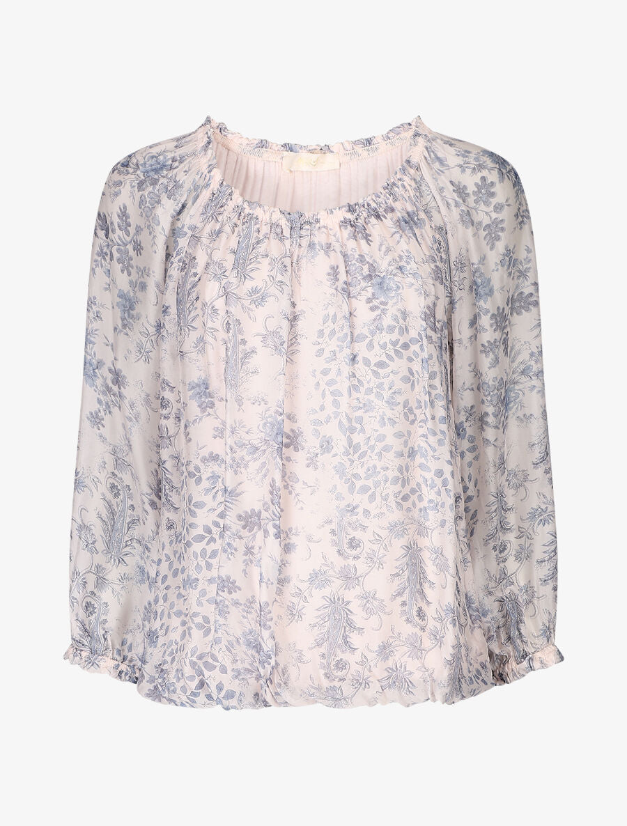 Blouse fleurie  - nude - 4