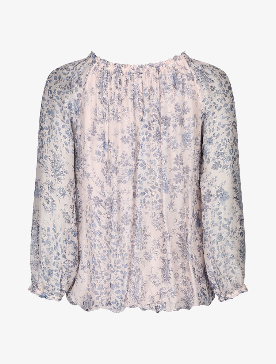 Blouse fleurie  - nude - 2