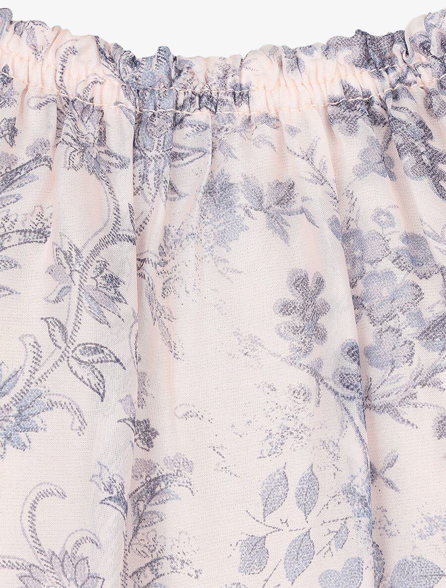 Blouse fleurie  - nude - 3