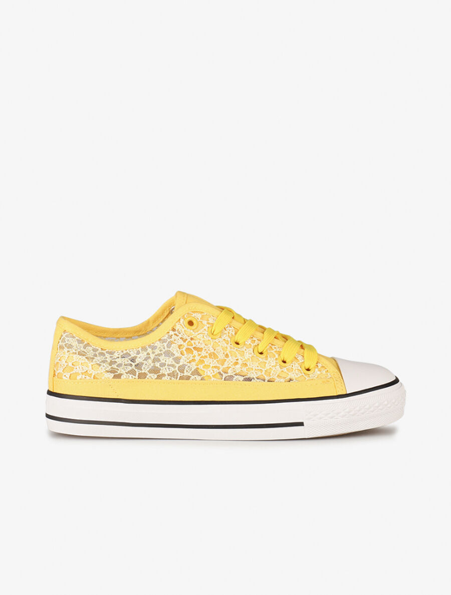 Tennis style crochet et sequins - Jaune - 2