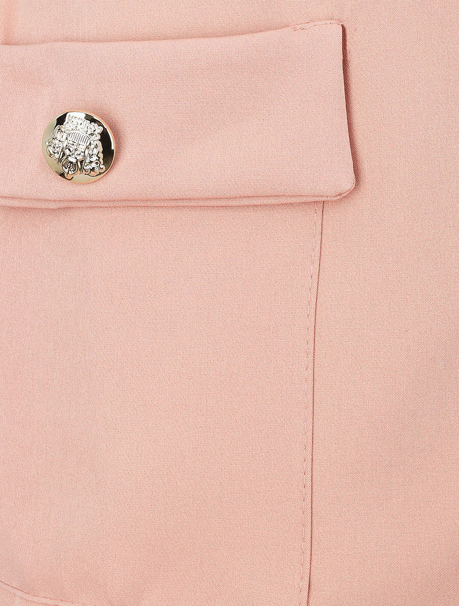 Robe portefeuille à manches courtes - Rose - 3