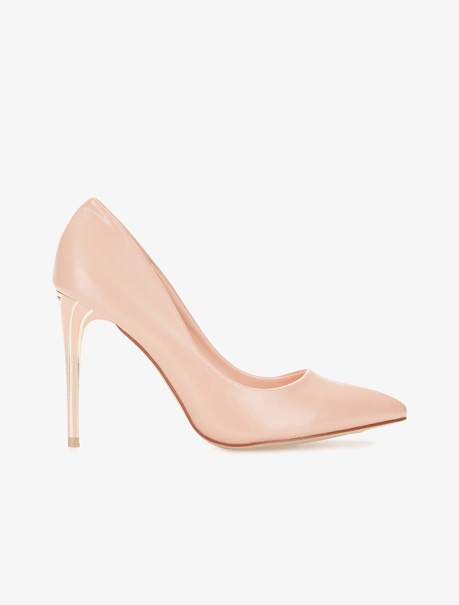 Escarpins talons dorés - beige - 1