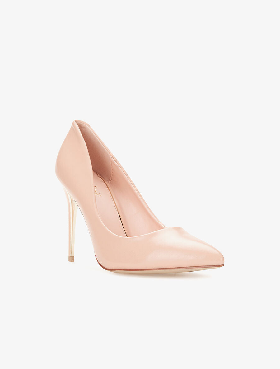 Escarpins talons dorés - beige - 2