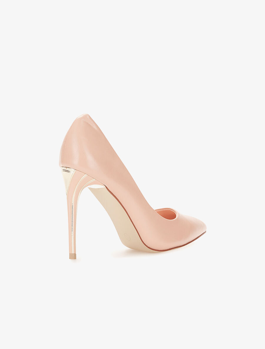 Escarpins talons dorés - beige - 4