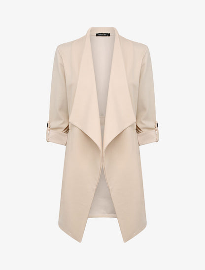 Trench droit mi-long uni - Beige - 4