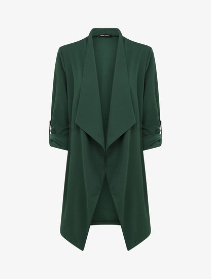 Trench droit mi-long uni - Vert sapin - 4