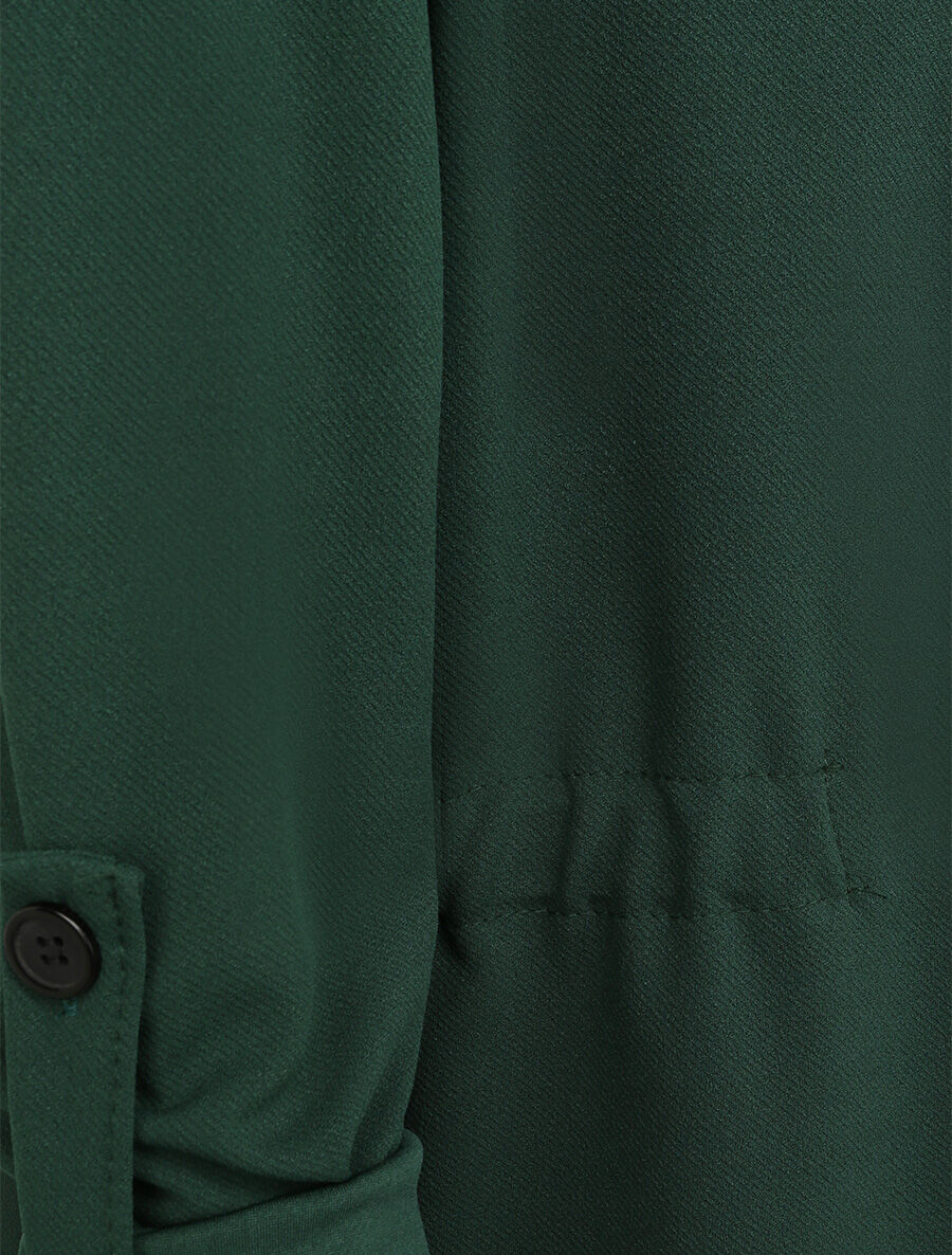 Trench droit mi-long uni - Vert sapin - 3